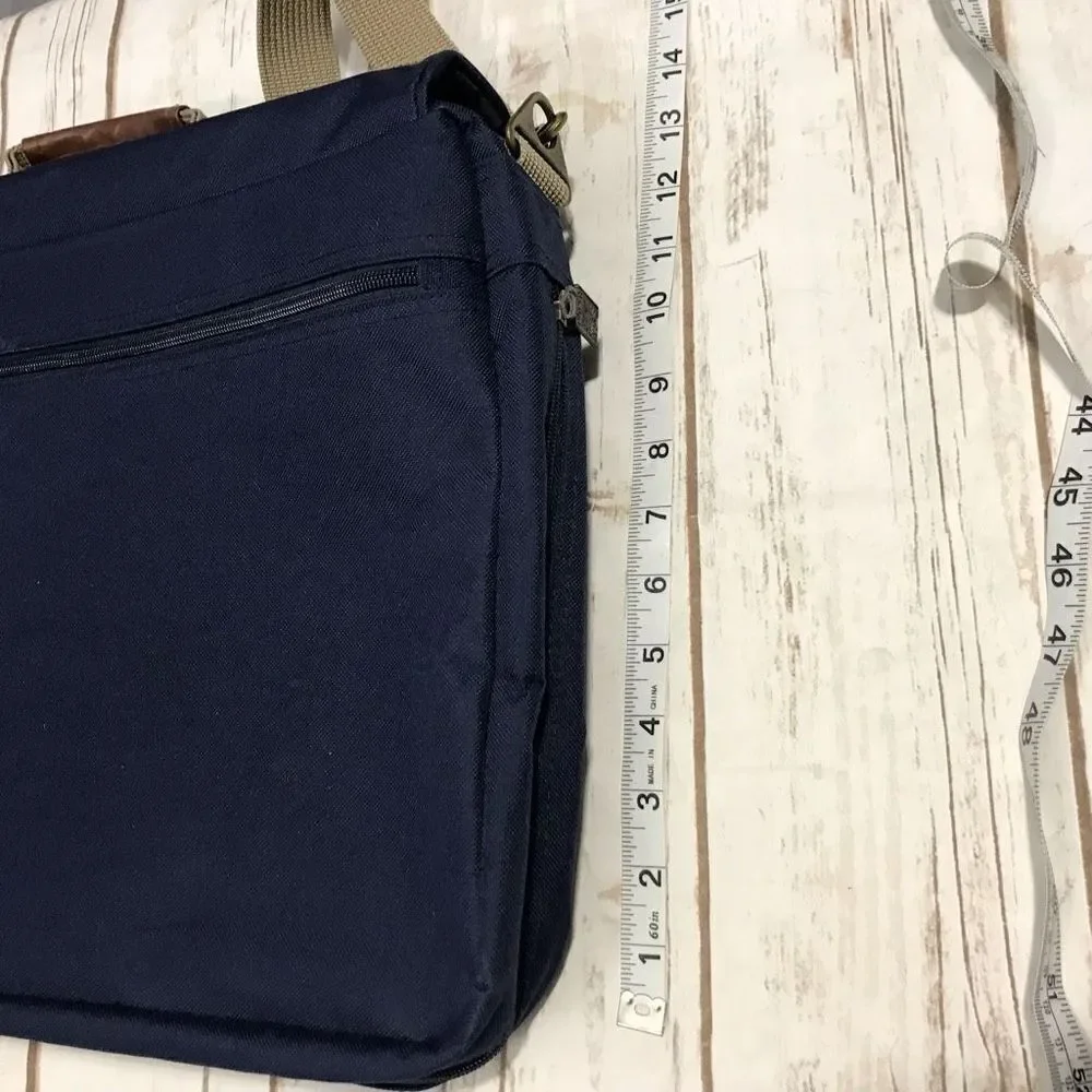 Leeds Laptop Work Bag Blue Travel Commute 33‎